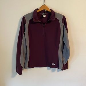 Purple and Grey The North Face Quarter zip - medium